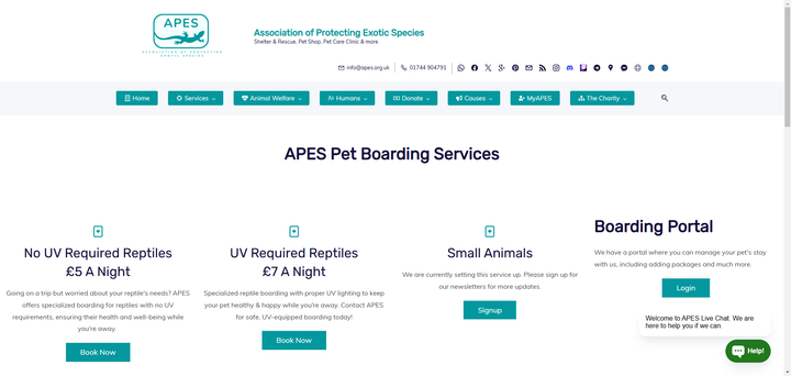 APES Launches New Pet Boarding Service